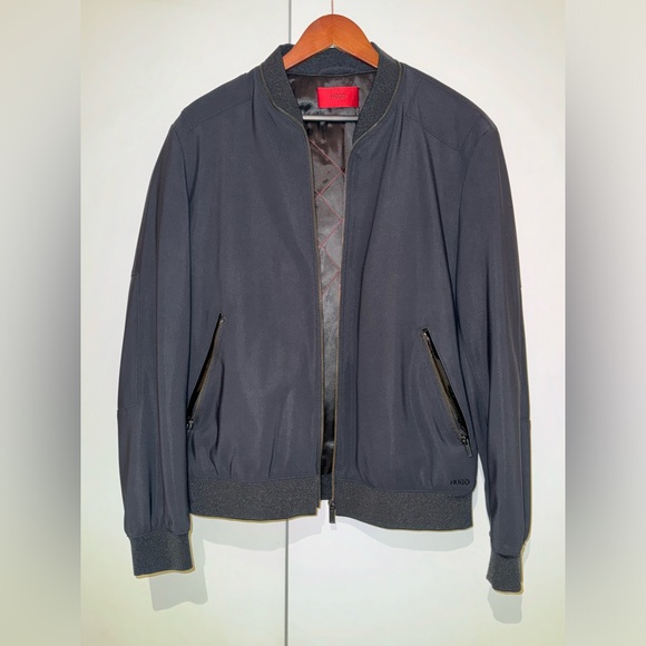 Hugo (Red Label) by Hugo Boss Zip Trimmed Slim Fit Bomber Jacket - Picture 2 of 3
